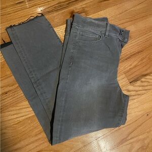 Gray Cropped Express Jeans